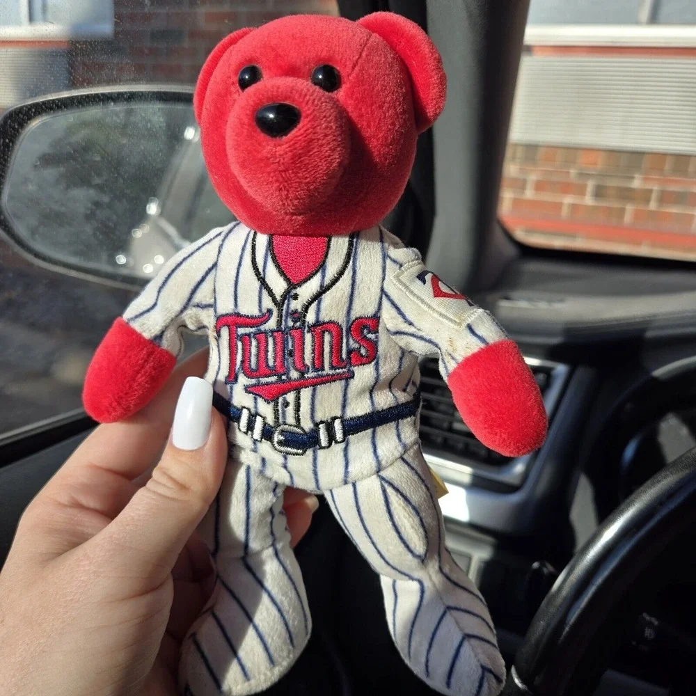 Vintage Rare Team Beans‎ MN Twins Kirby Puckett Red Bear With Stripe Unifrom